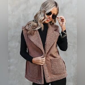 Vici shearling vest
